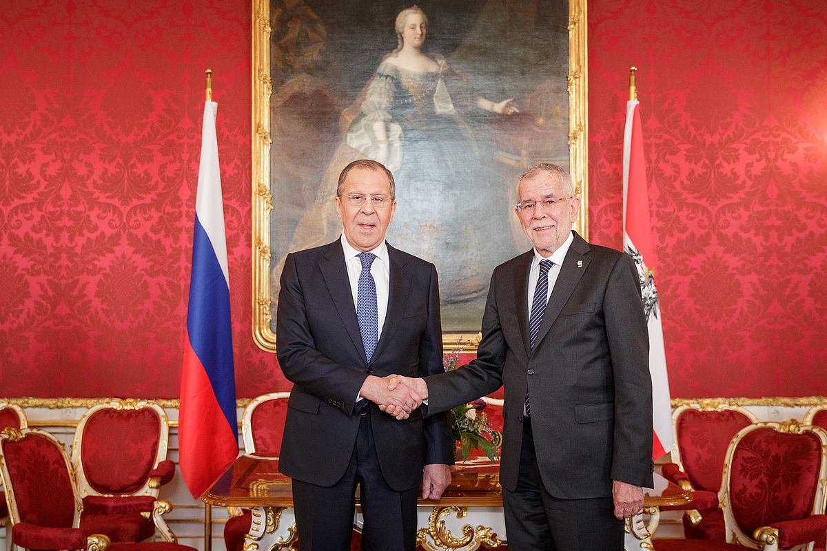 Bundespräsident Van der Bellen traf russischen Außenminister Sergej Lawrow 14. März 2019